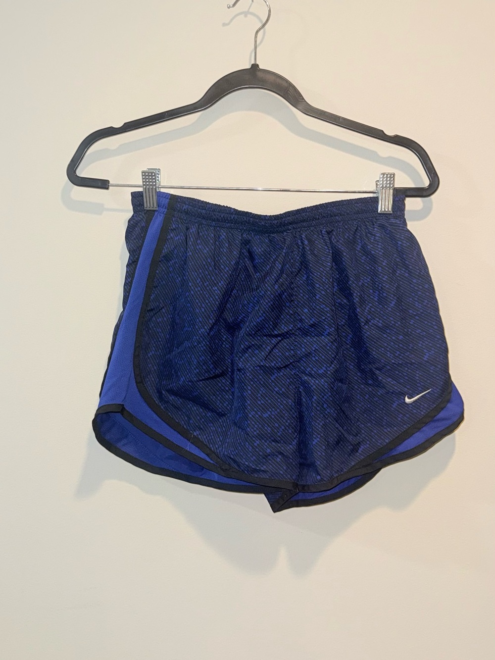 Nike Women's Dark Blue Athletic Running Shorts with Black Trim